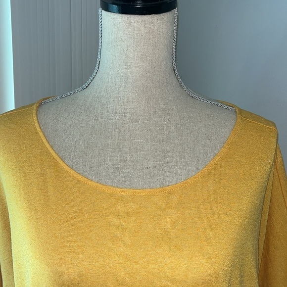 LOFT Women's Short Sleeve Casual Tee Shirt Top Rayon Blend Yellow Size Large - Picture 2 of 6